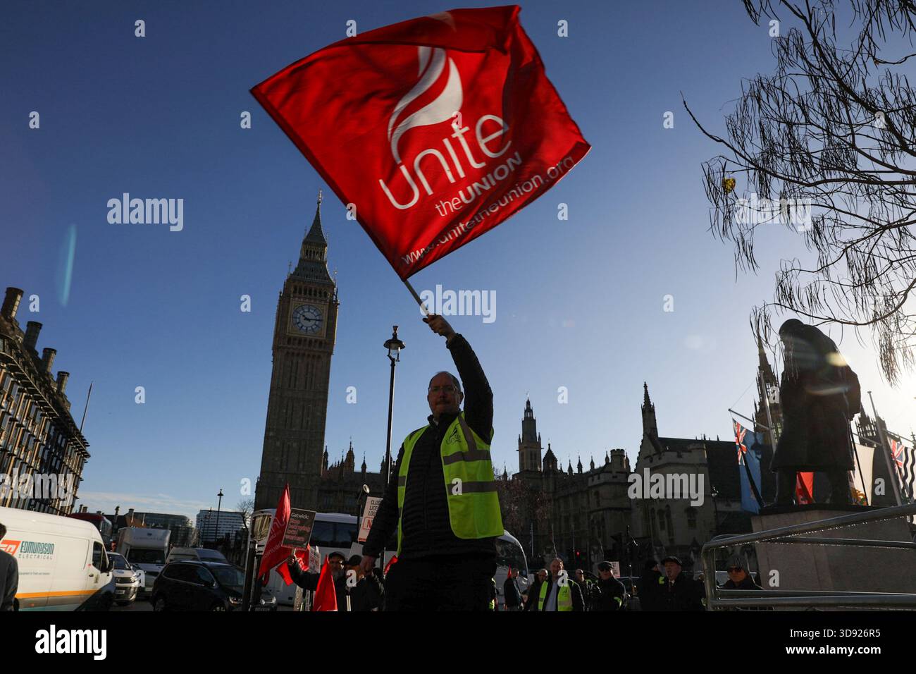 London, UK, 3rd November 2025. Taxi and private hire drivers protested in Westminster, calling for action on the Casey report's call to end out-of-area licensing. The demonstration, organised by the Unite union, brought together drivers from across the UK who are concerned about regulations, safety, and driver incomes. The key issue is licence shopping—current laws allow drivers to get licensed by any local authority, no matter where they intend to work. Credit:James Willoughby/ALAMY Live News Stock Photo