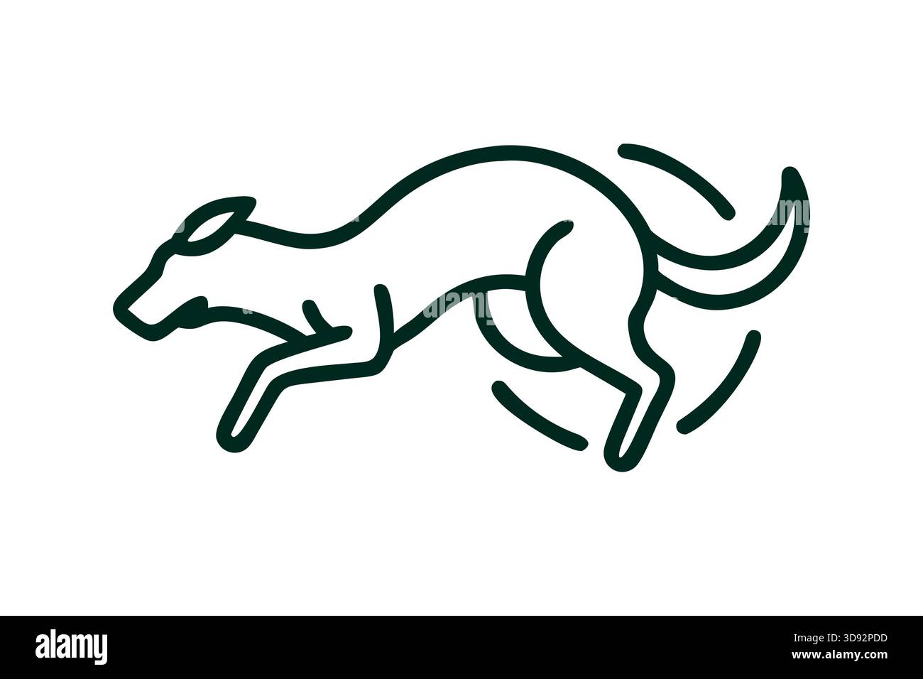 Sleeping fox line art illustration representing peace and simple design Stock Vector