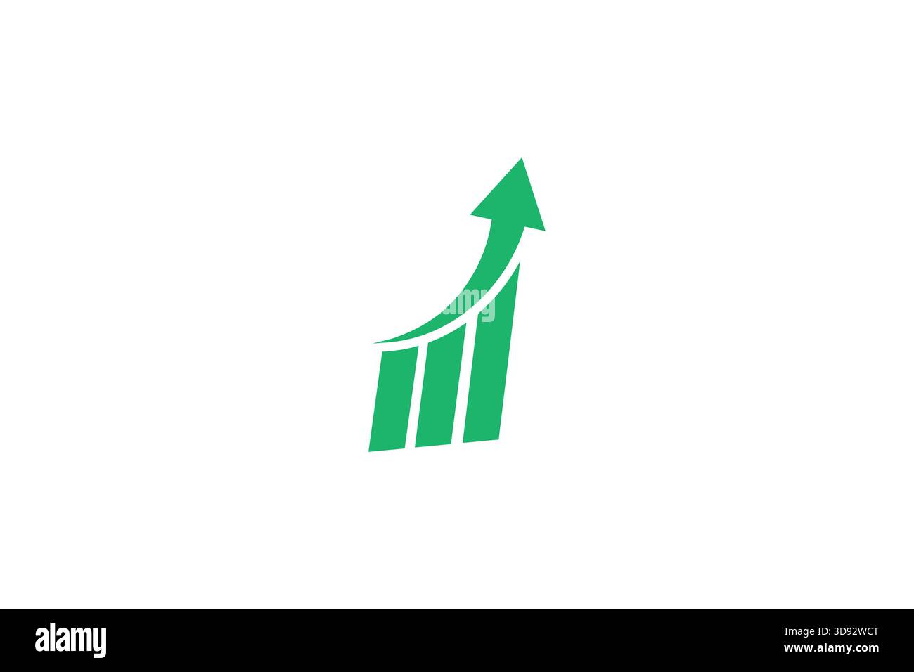 increasing bar graph with arrow design i graphic by... Green bar graph with upward arrow depicting growth and success Stock ...