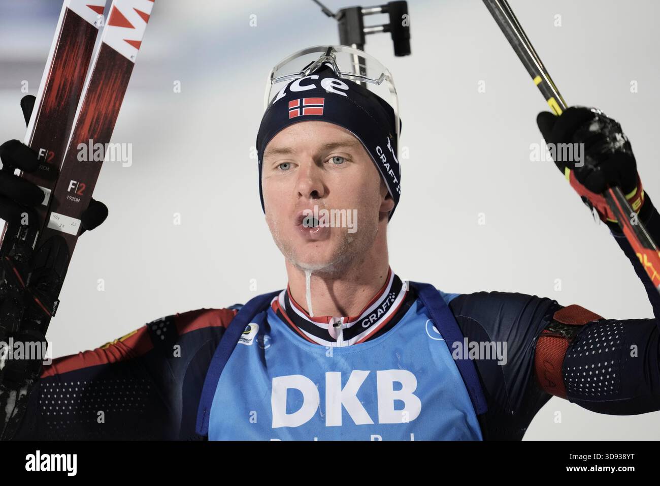 Norway's Johan-Olav Botn celebrates winning the men's 20 km at the ...