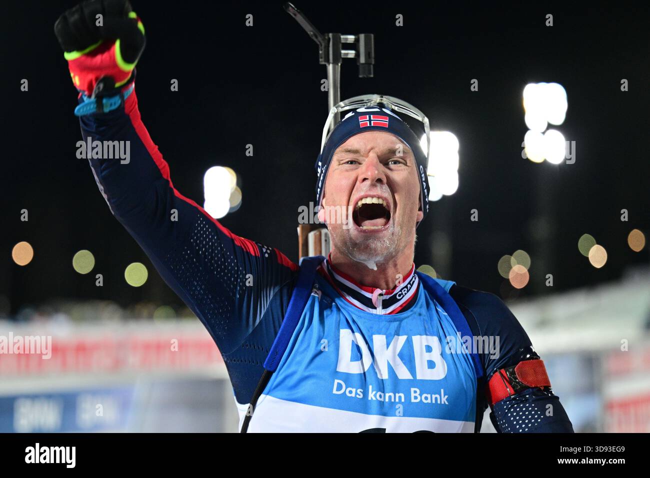 Norway's Johan-Olav Botn celebrates winning the men's 20 km at the ...