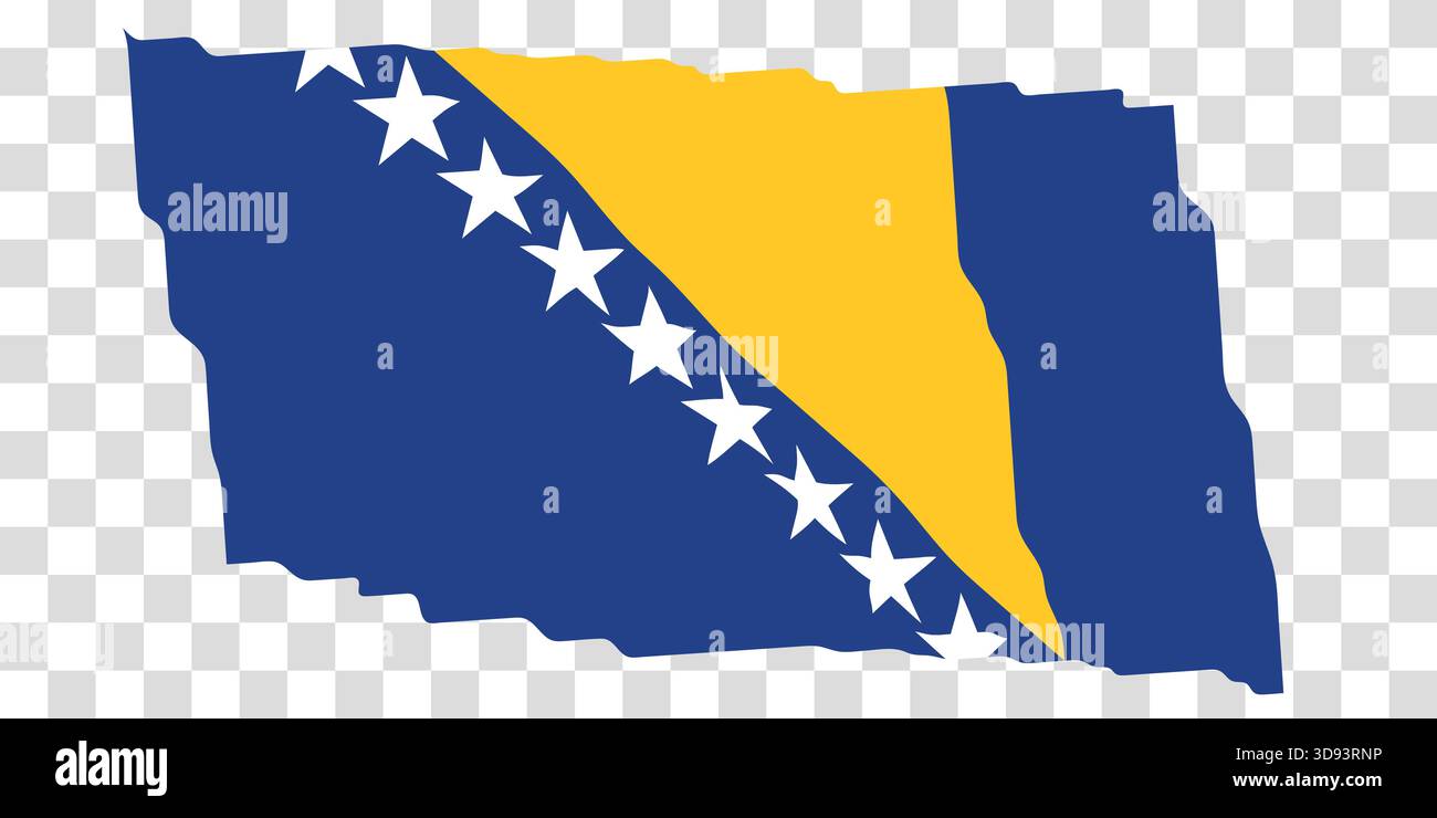 Flag of Bosnia and Herzegovina. Bosnian national symbol in official ...