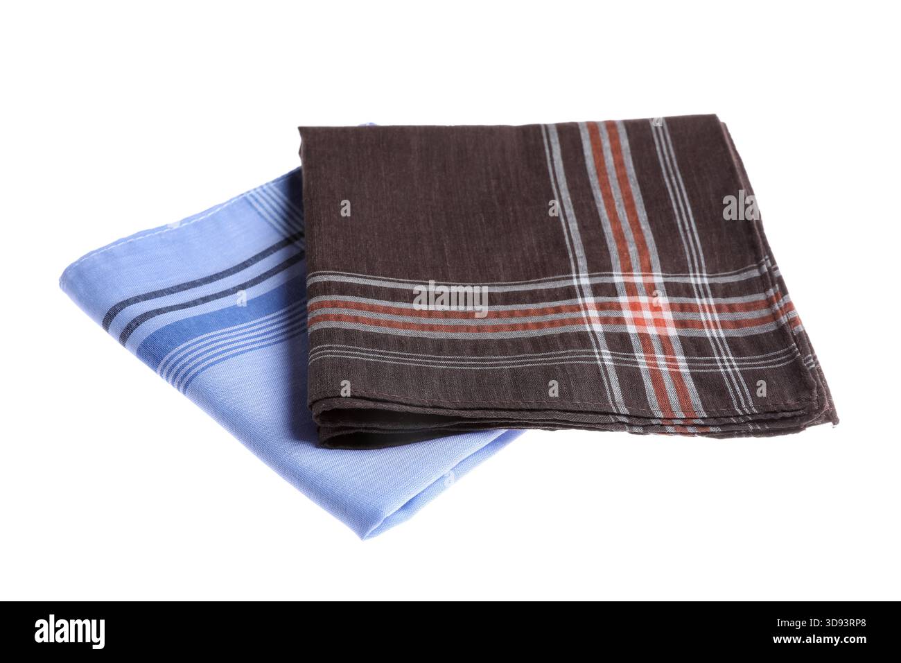 Different handkerchiefs isolated on white. Stylish accessory Stock Photo