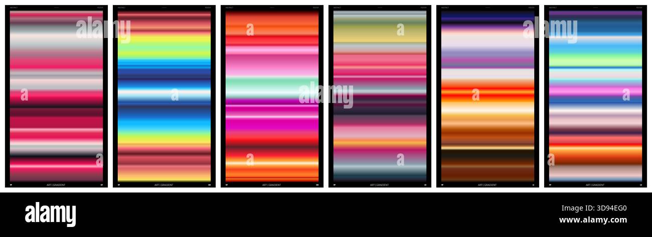 Spectrum of vibrant colors blurred into horizontal lines for a textural, Smooth stripes various colors, dynamic colors with movement effect, Abstract Stock Vector