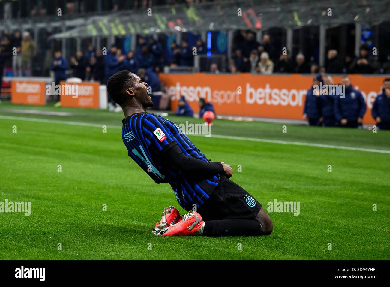 Ange-Yoan Bonny of FC Internazionale celebrates after scoring a goal ...