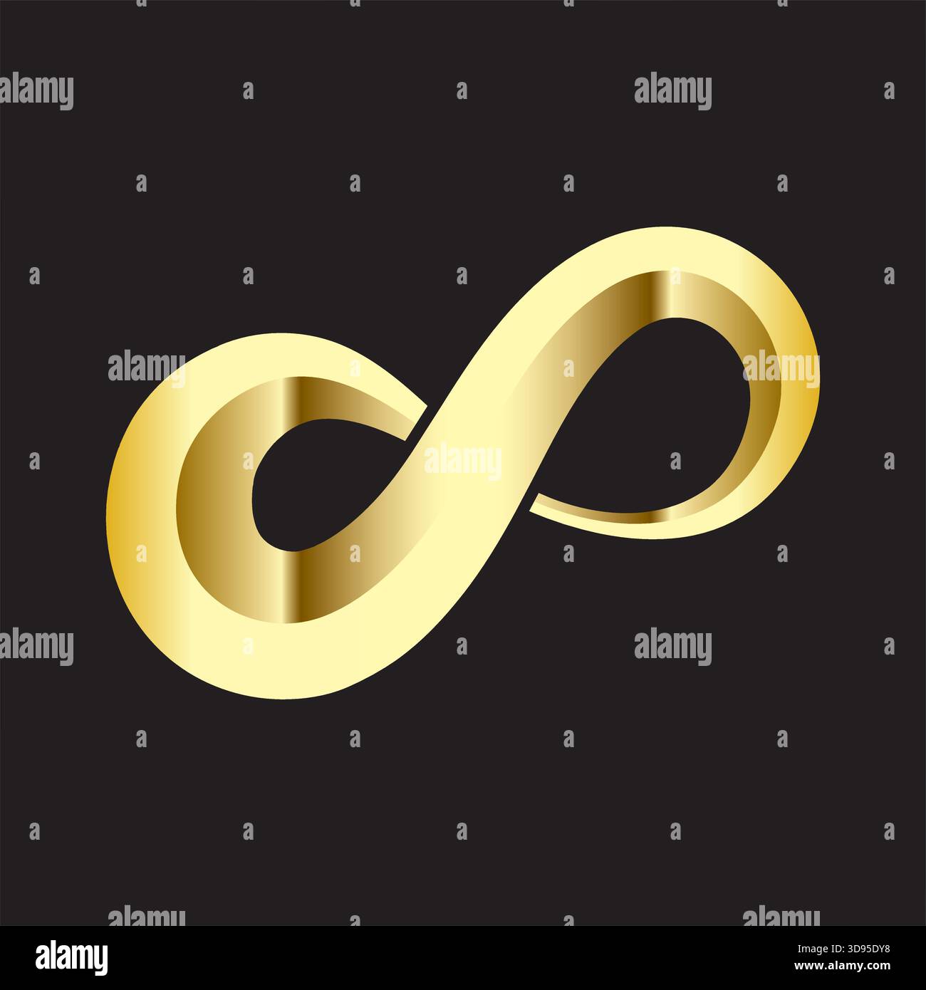 Luxury gold Infinity logo icon design vector graphic illustration Stock Vector