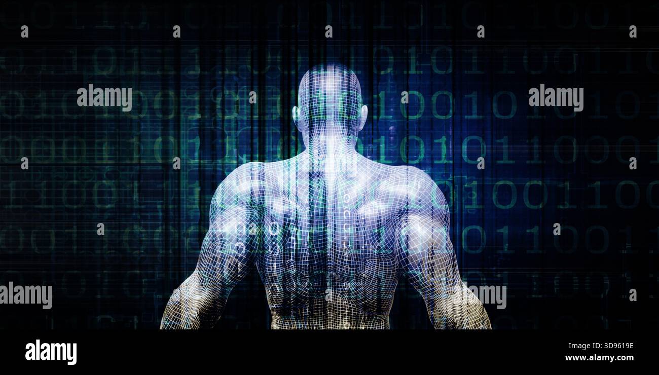 Artificial Intelligence Learning Through Human Form Representation Concept Stock Photo