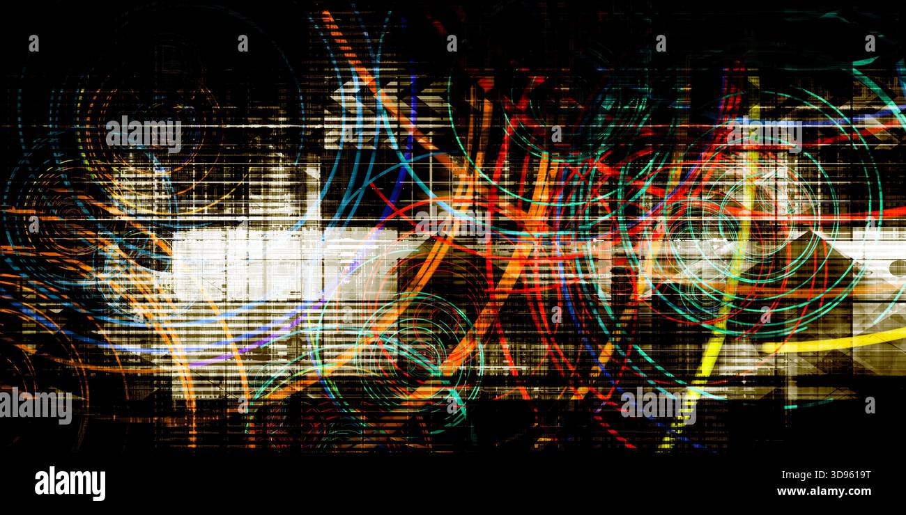 Abstract Technology Mesh Interface Design For Creative Projects Stock Photo