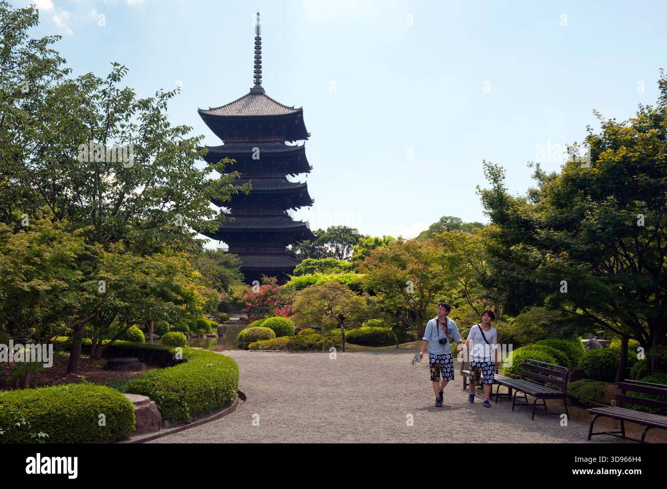 Toji Temple (東寺) 5-story pagoda is 57 meters tall, the tallest wooden ...