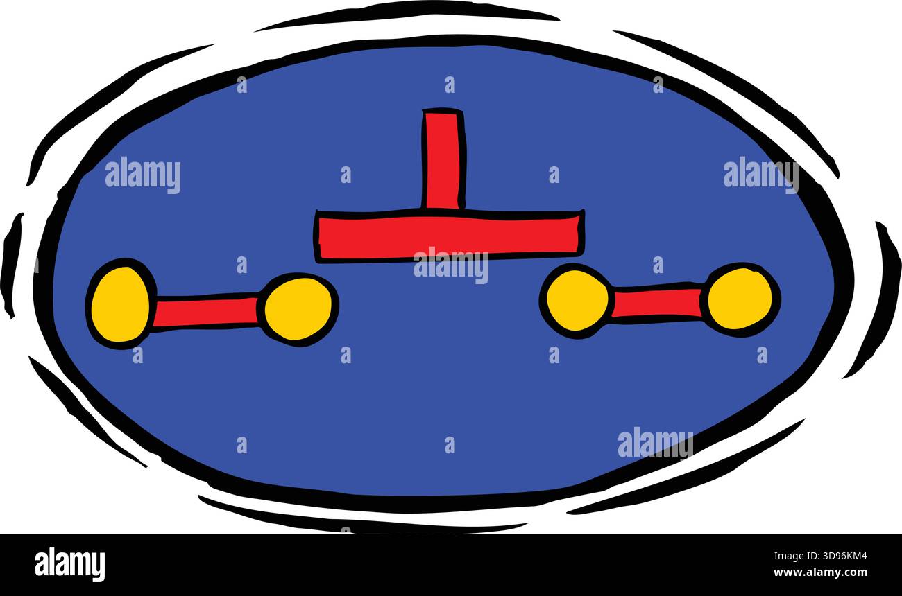An abstract vector illustration shows of Circuit Pathway in a cartoon ...