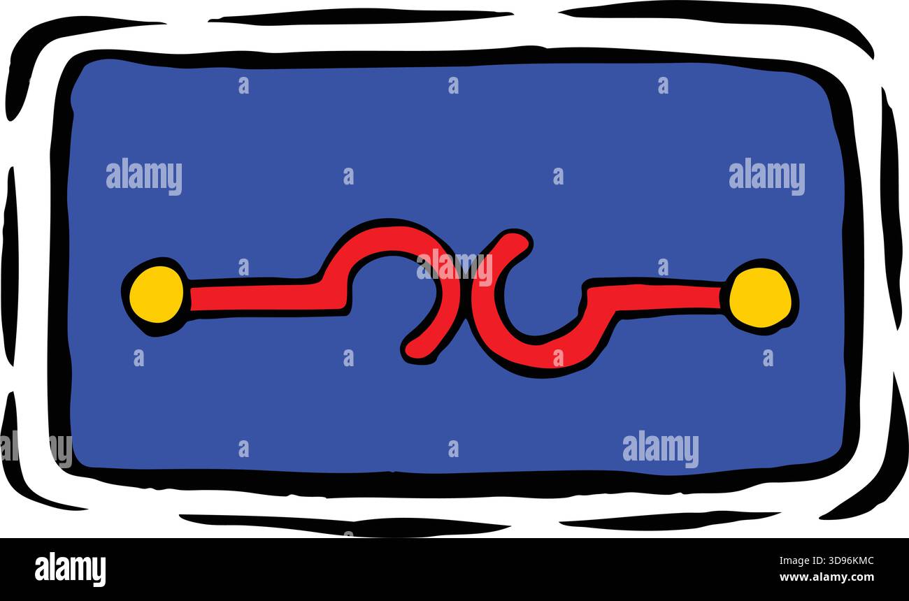 An abstract vector illustration shows of Circuit Pathway in a cartoon ...