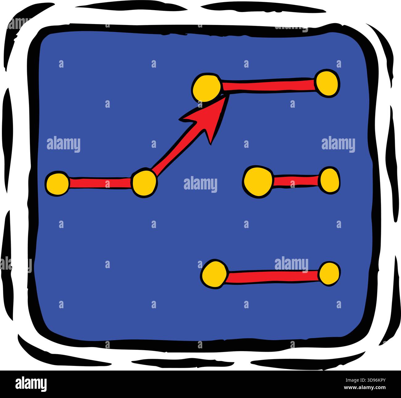 An abstract vector illustration shows of Circuit Pathway in a cartoon ...