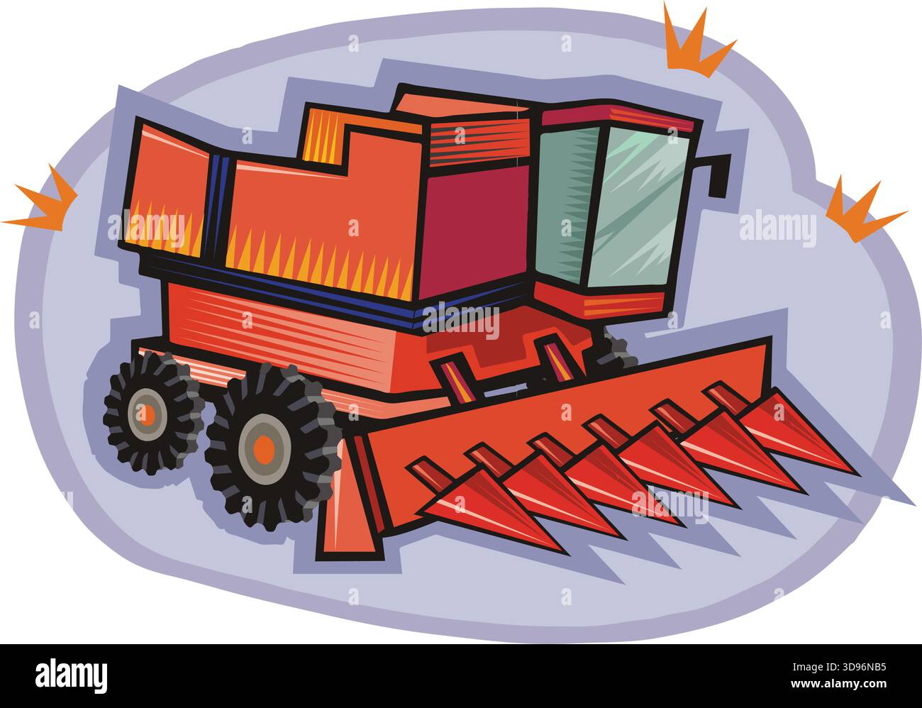 Agricultural machine isometric composition ,tractor vector illustration ...