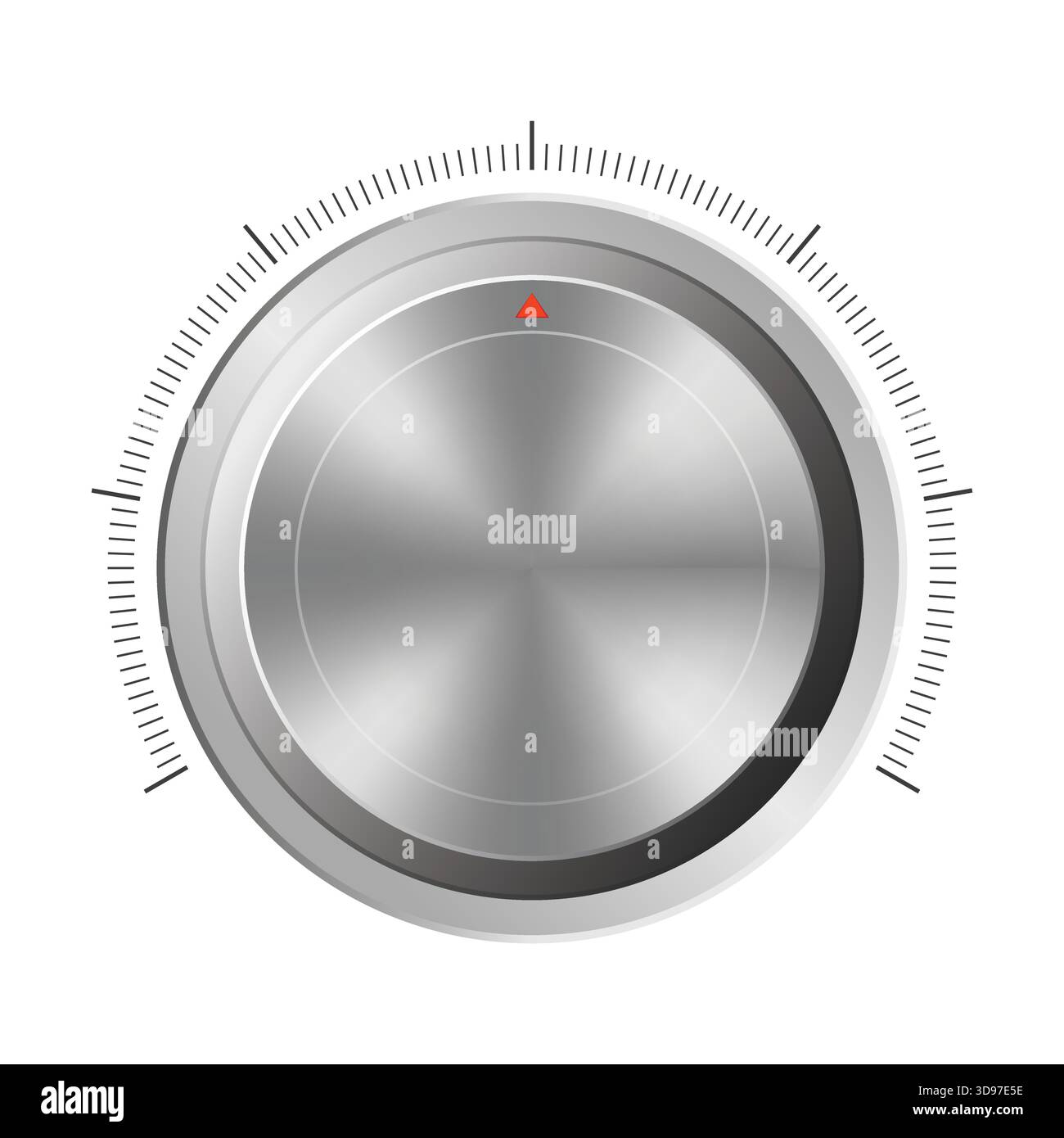 Realistic metallic silver volume in flat style on white background Stock Vector