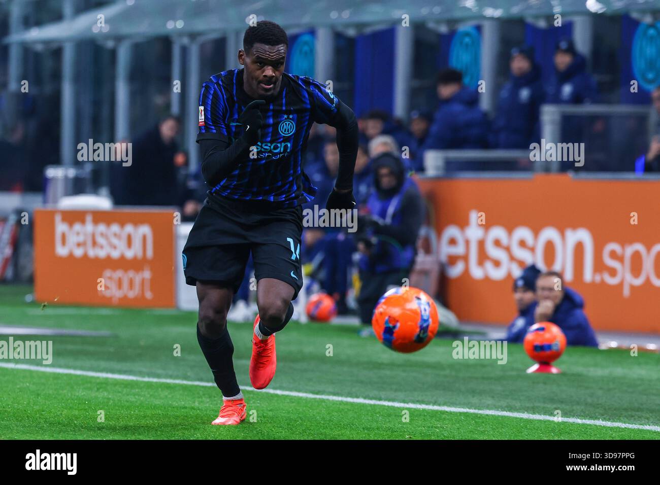 Ange-Yoan Bonny of FC Internazionale seen in action during Coppa Italia ...