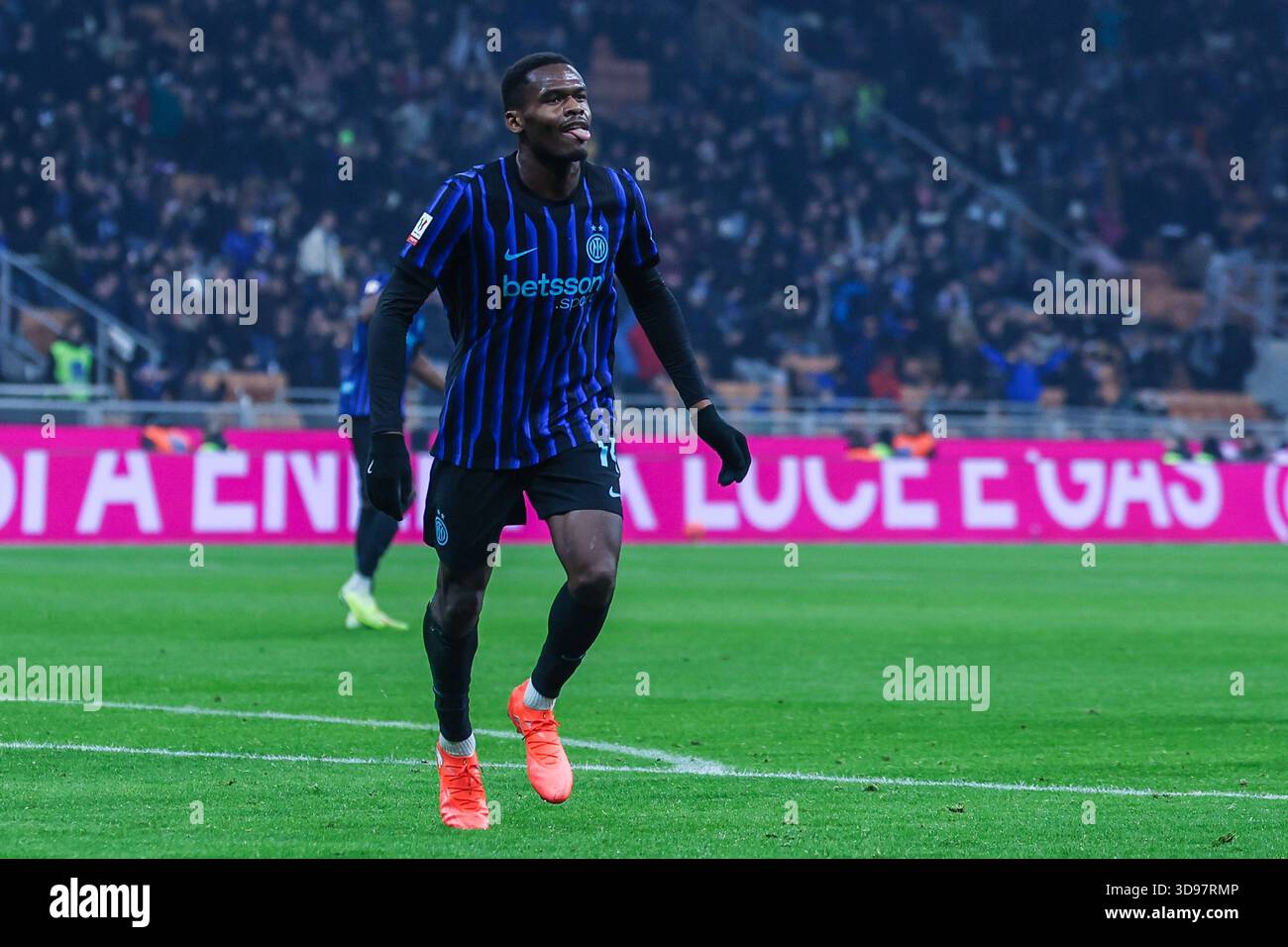 Ange-Yoan Bonny of FC Internazionale celebrates after scoring a goal ...