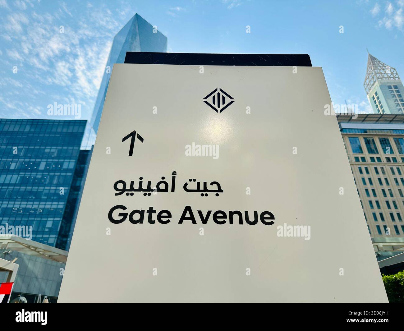 Gate District sign - Smartphone Captured Stock Image