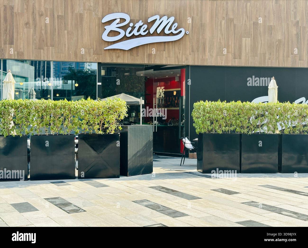 Bite Me Burger Co DIFC - Smartphone Captured Stock Image