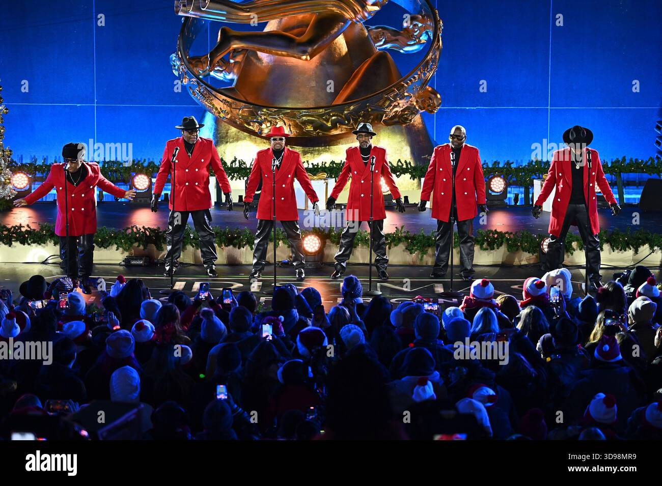 Members of New Edition perform during the 93rd annual Rockefeller ...