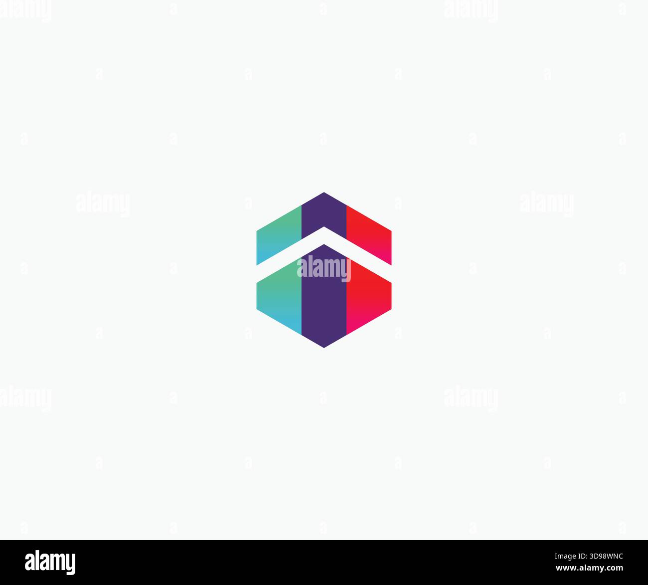 Geometric Home Construction Logo Design Stock Vector