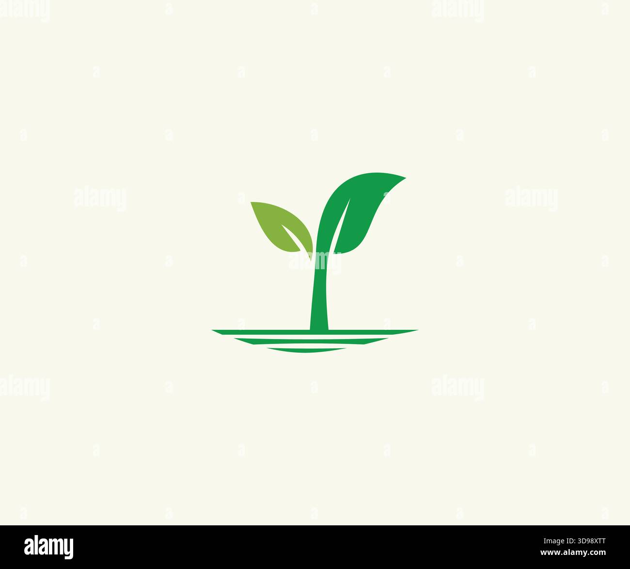 Organic Natural Leaf Logo Design Stock Vector