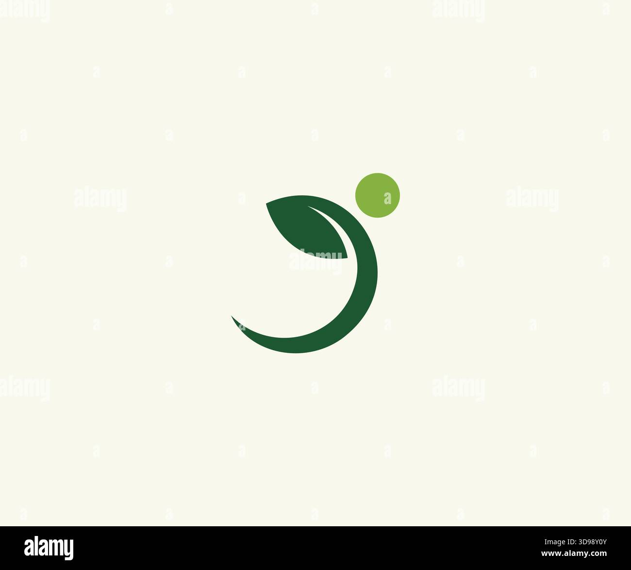 Organic Natural Leaf Logo Design Stock Vector