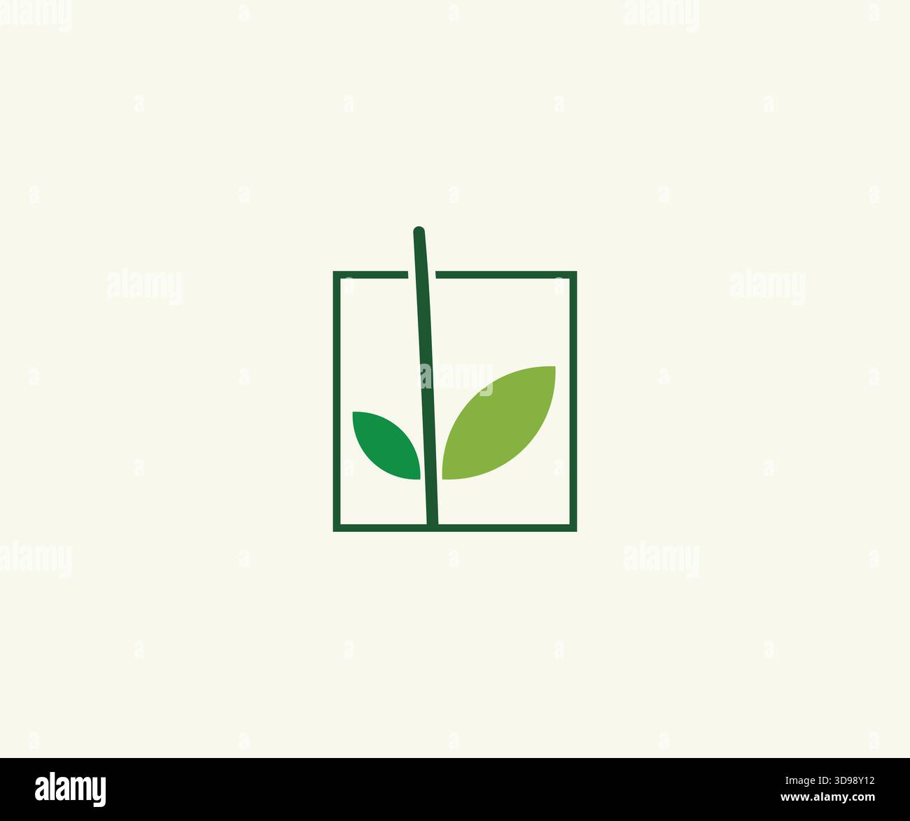 Organic Natural Leaf Logo Design Stock Vector