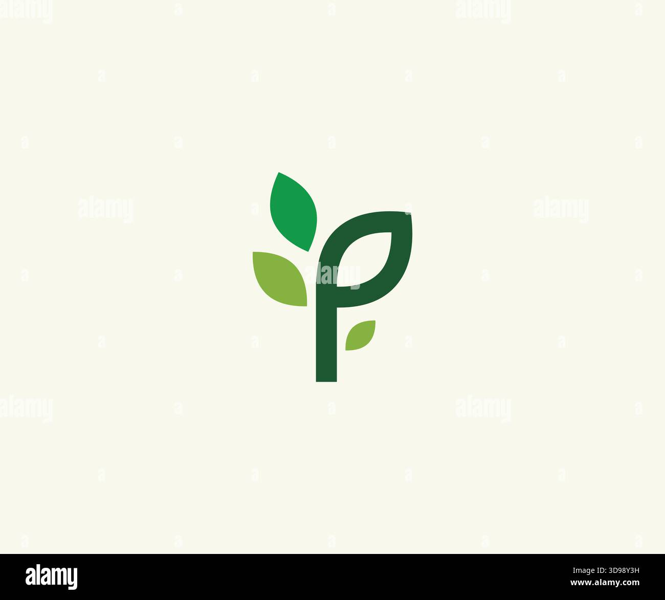 Organic Natural Leaf Logo Design Stock Vector