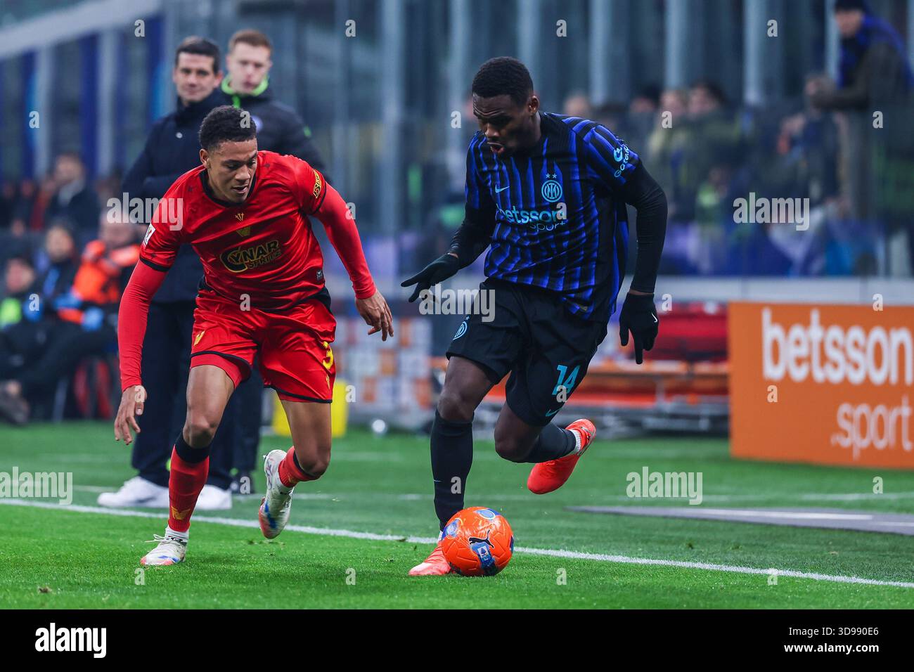 Ange-Yoan Bonny of FC Internazionale seen in action during Coppa Italia ...