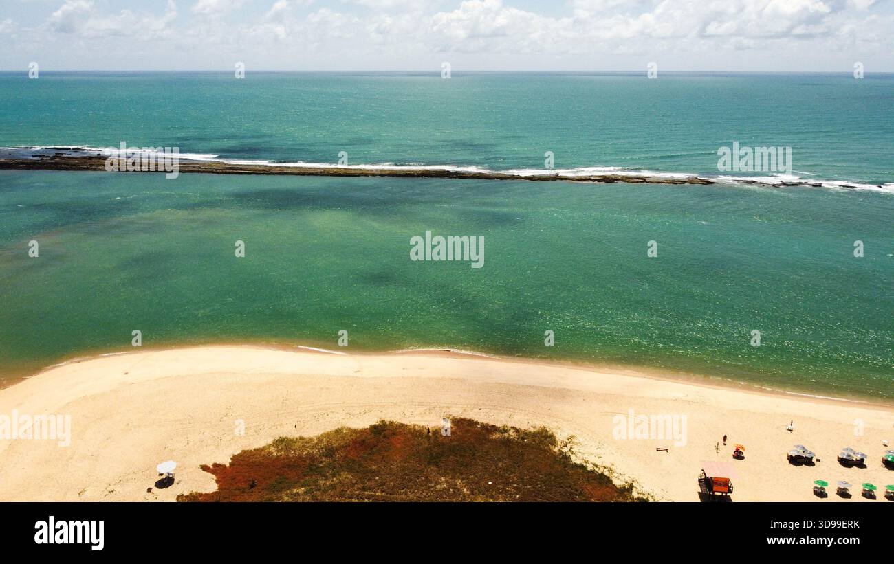 Gunga Beach, in the municipality of Roteiro, Alagoas State, located 50 ...