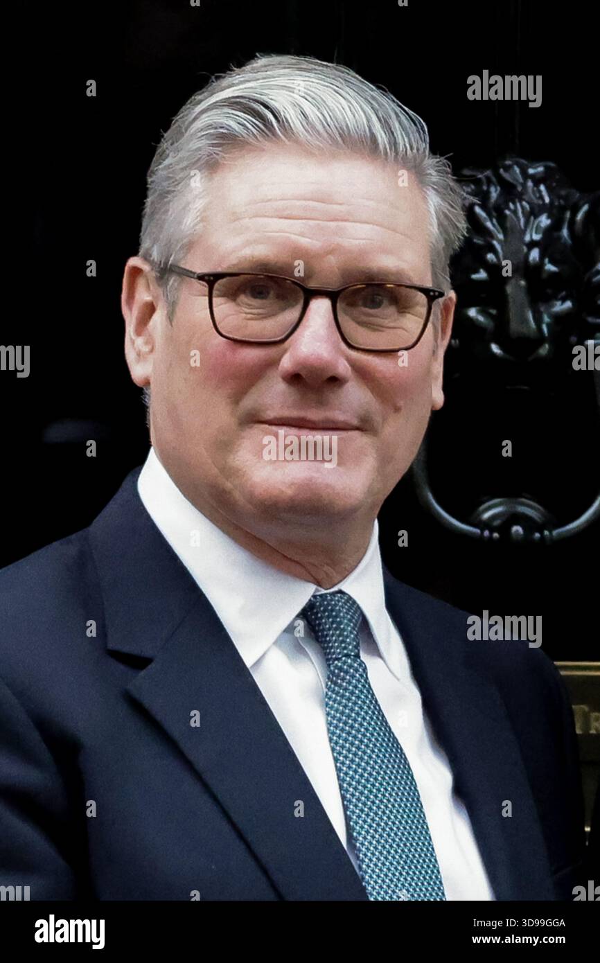 Key Starmer Prime Minister Keir Starmer outside No 10 Downing Street in London ...