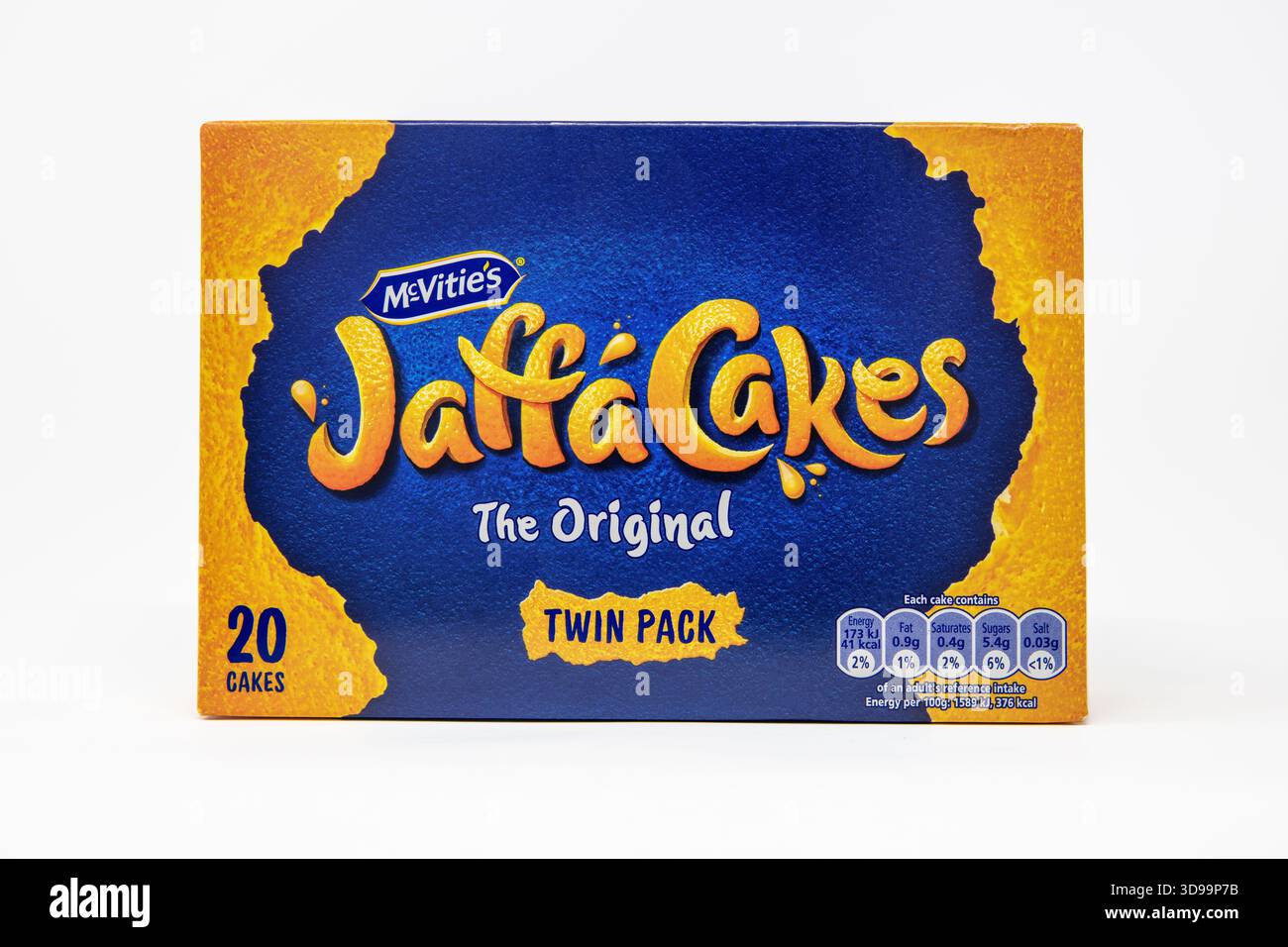 McVitie's Jaffa Cakes Original Biscuits Twin Pack. Stock Photo