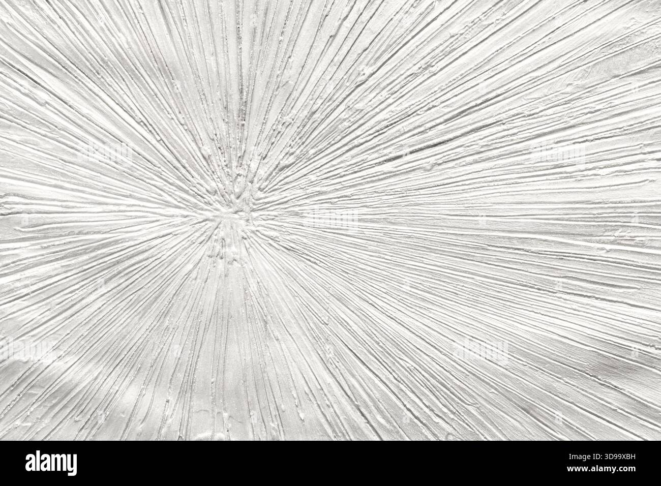 Abstract radial textured surface with rough plaster lines, monochrome ...
