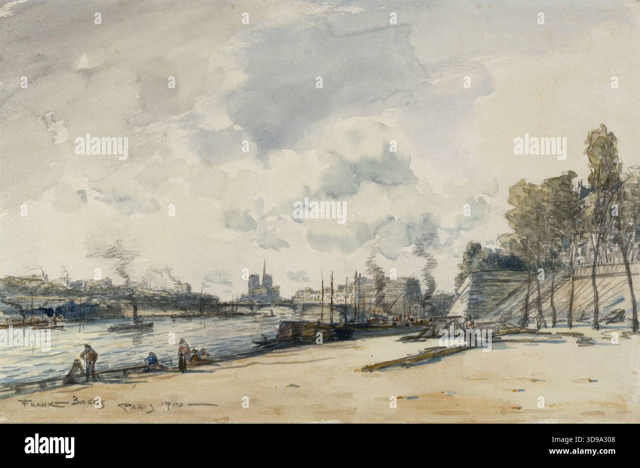 The Banks Of The Seine And The Sully Bridge Boggs Frank Myers the-banks-of-the-seine-and-the-sully-bridge-boggs-frank-myers