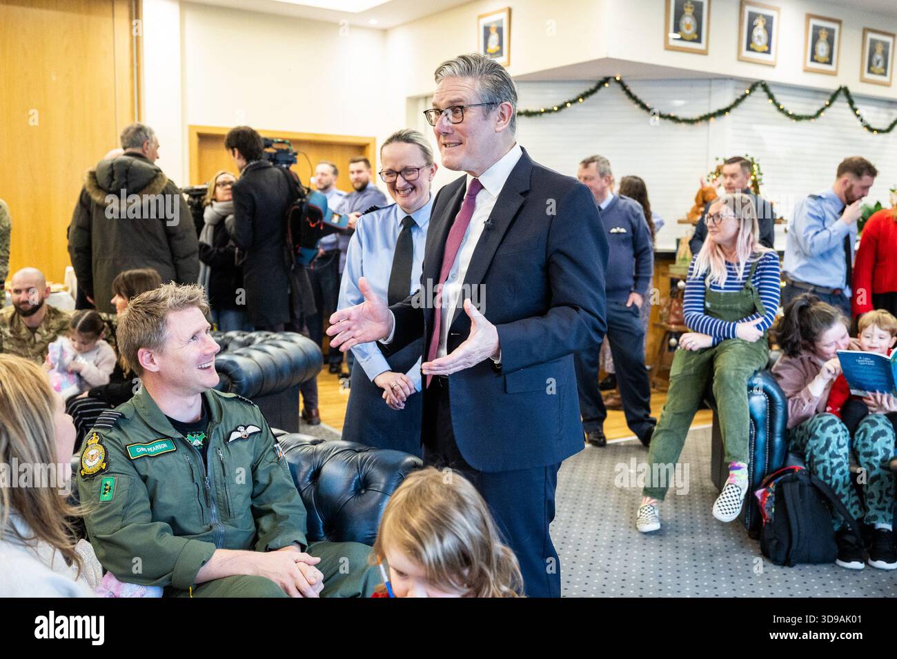 Prime Minister Sir Keir Starmer during a visit to RAF Lossiemouth in ...