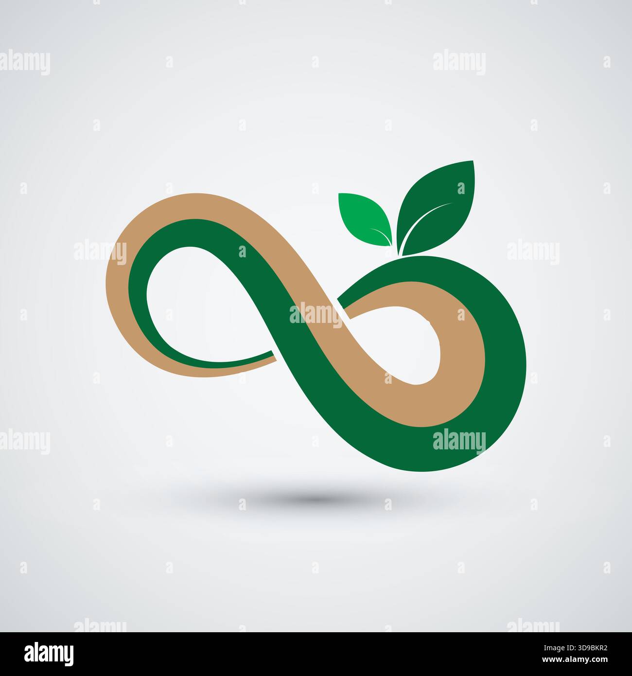 Infinity leaf logo icon design vector graphic illustration Stock Vector