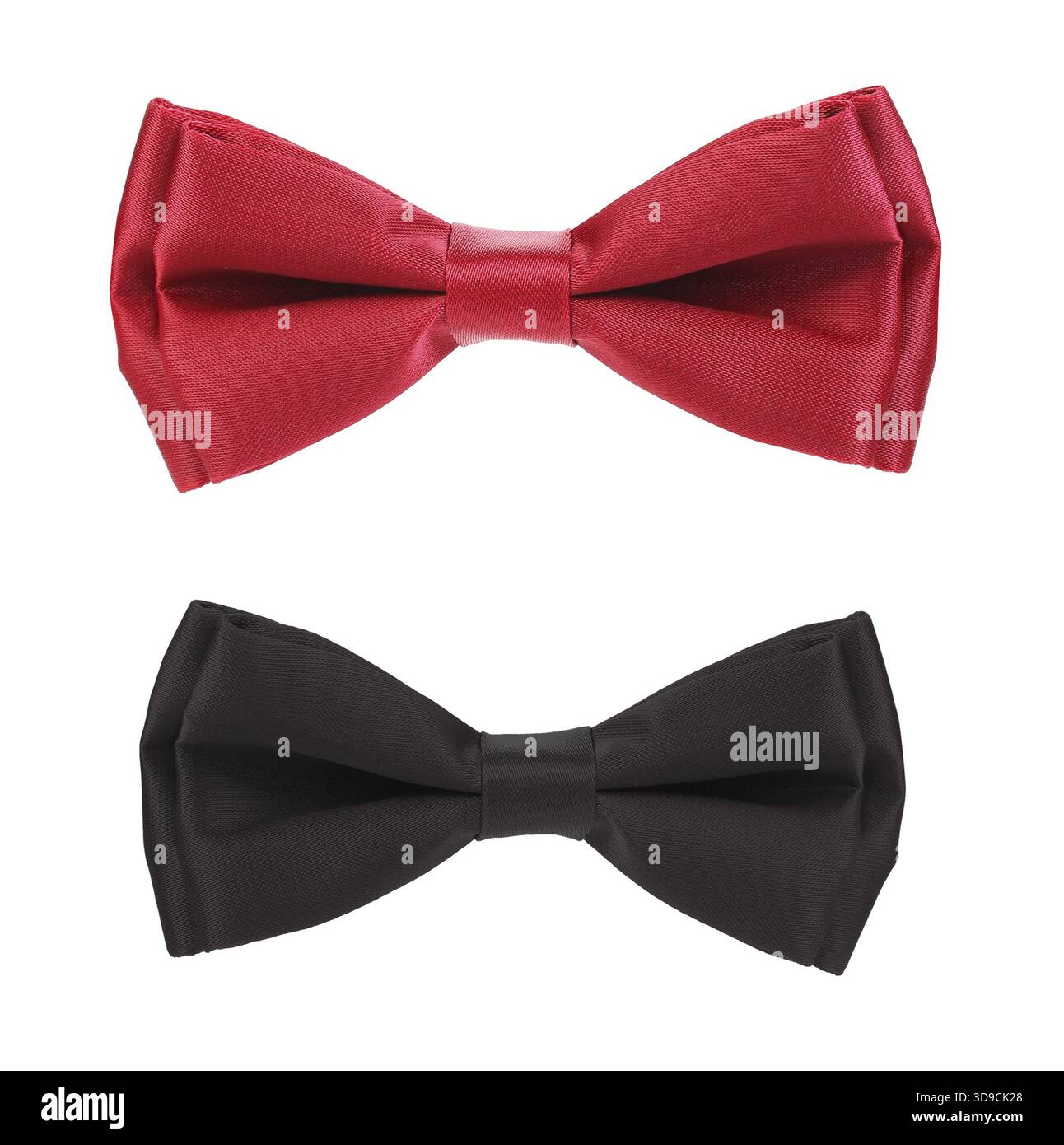 Red and black bows. Isolated on a white background Stock Photo