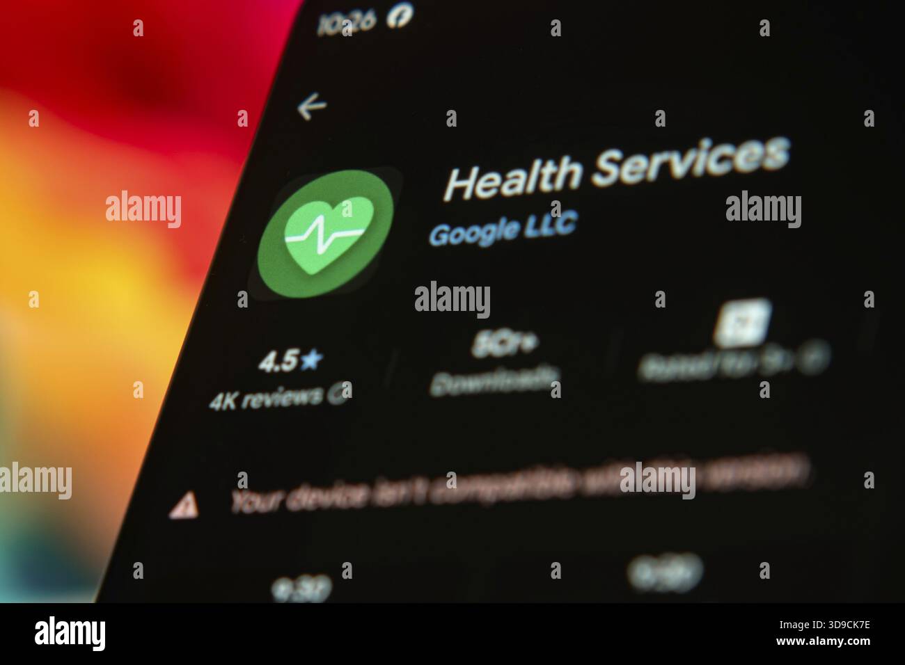 Health Services app by Google LLC shown on a mobile screen with ratings ...