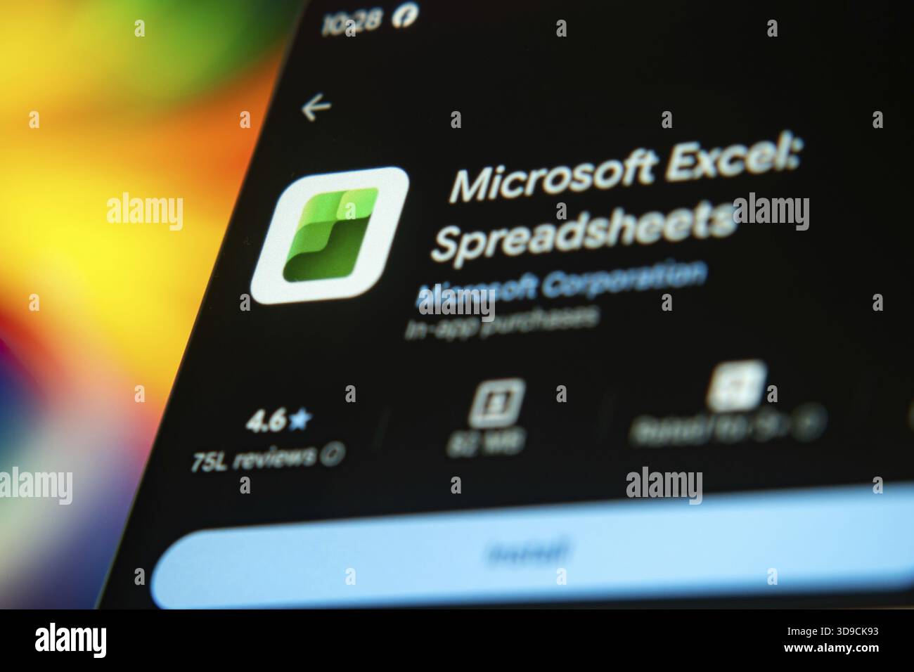 Microsoft Excel: Spreadsheets app by Microsoft Corporation shown on a ...