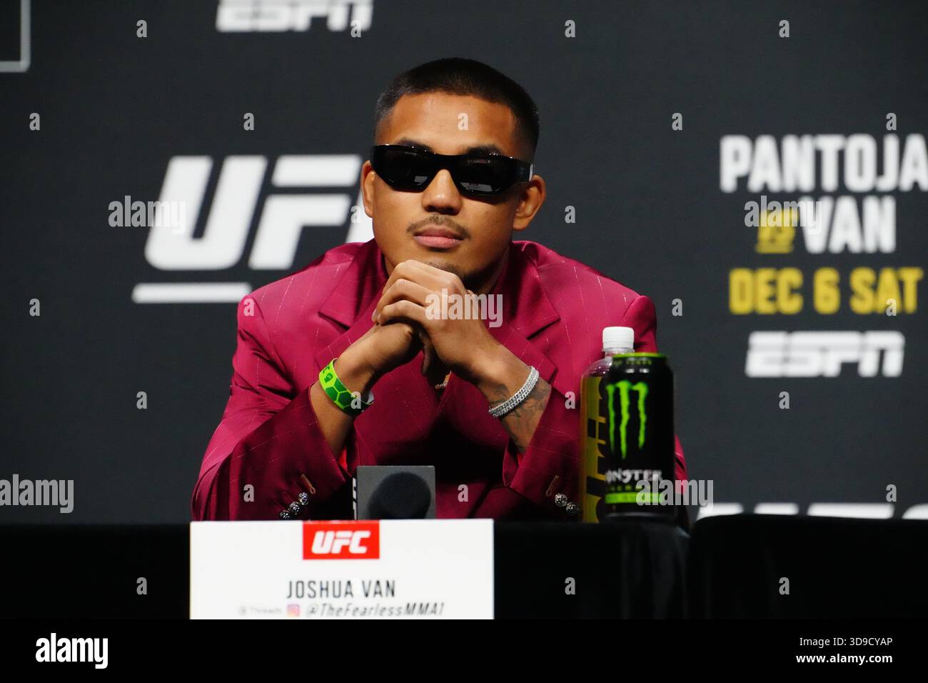 Joshua Yan LAS VEGAS, NV - DECEMBER 4:Joshua Van speaks with the media at the ...