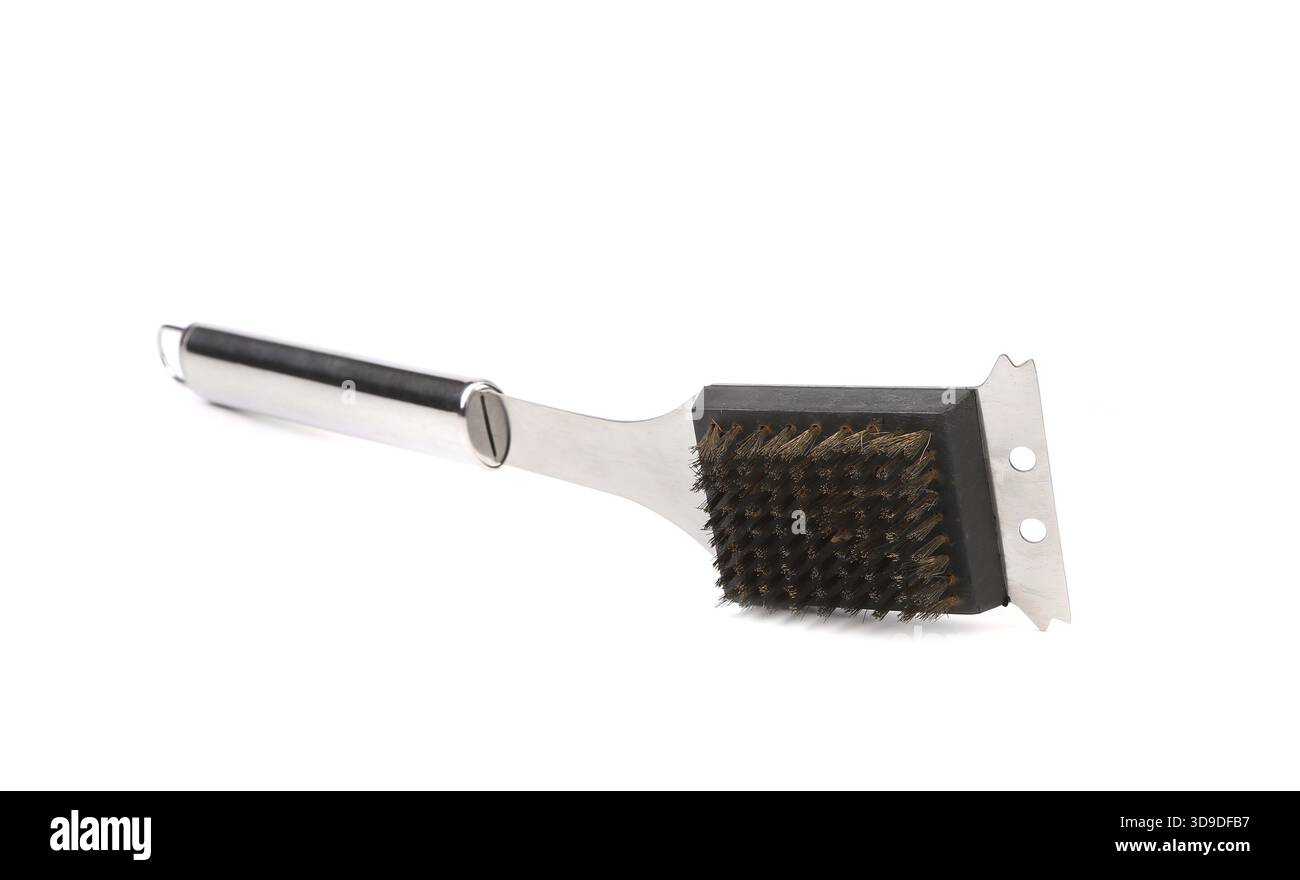 BBQ grill brush. Isolated on a white background Stock Photo