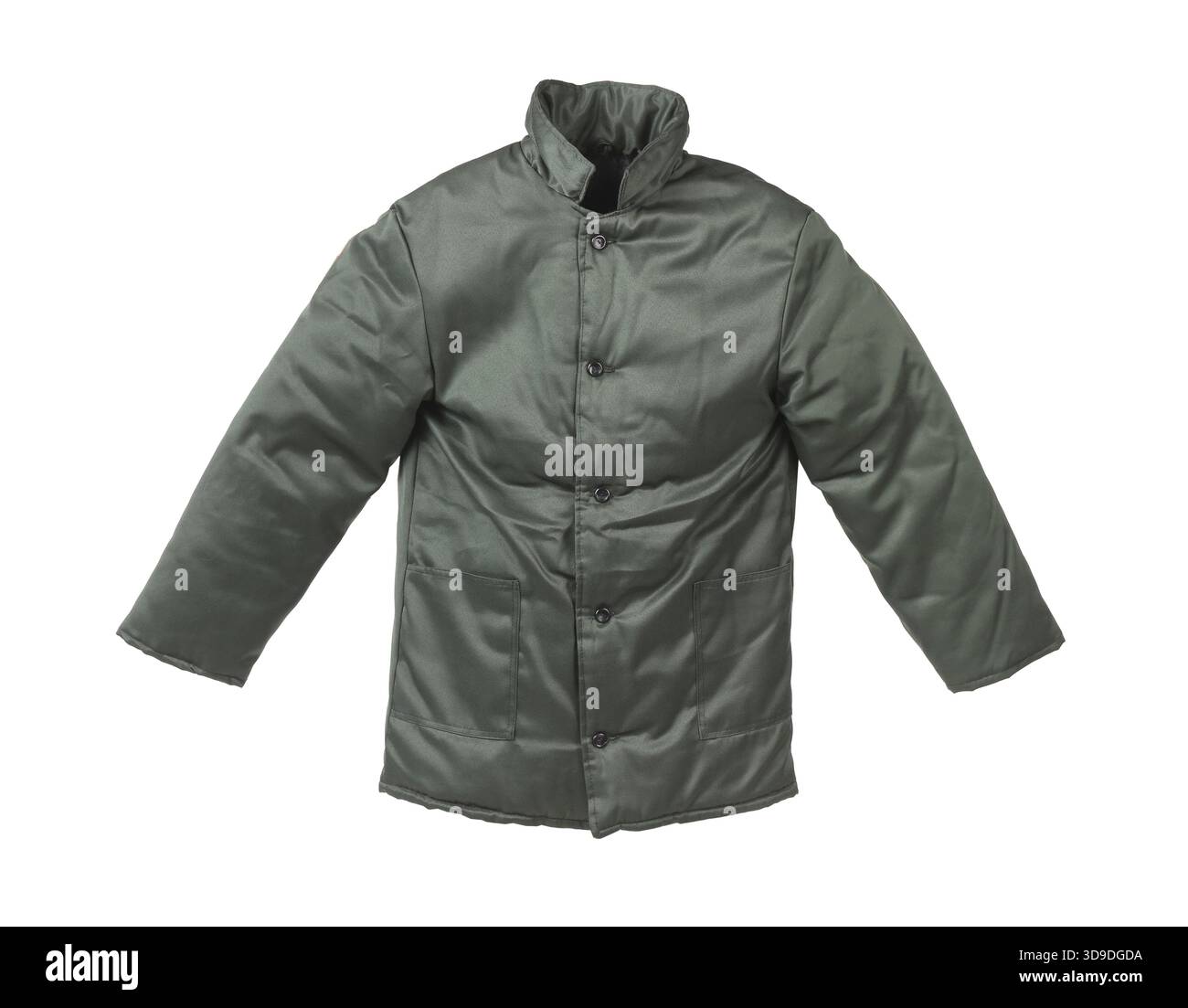 Gray male working jacket. Isolated on white background Stock Photo