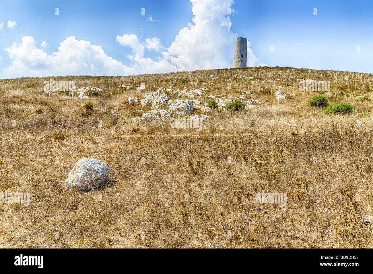 Apulia Symbol The watch tower of the serpent, symbol of Otranto, on the rocky beach ...