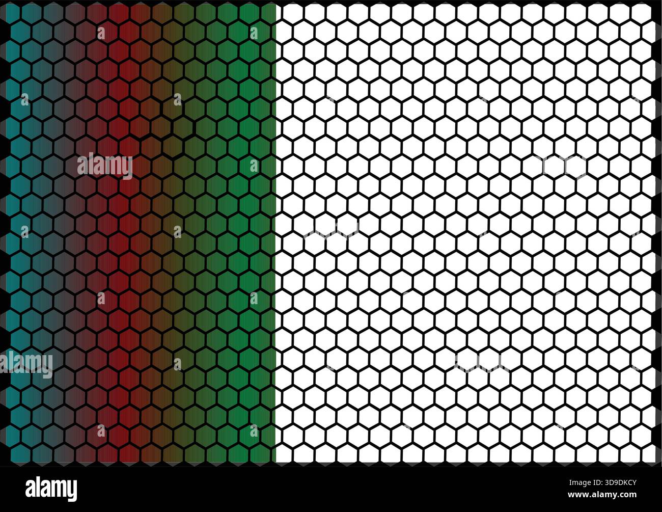 "Colorful Hexagon Honeycomb Pattern Background – Rainbow Geometric Abstract Vector" Stock Vector