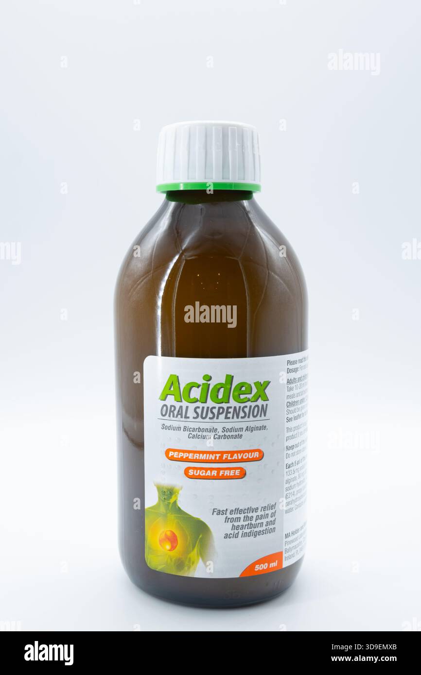 Irvine, Scotland, UK - November 27, 2025: Acidex by Pinewood brands ...