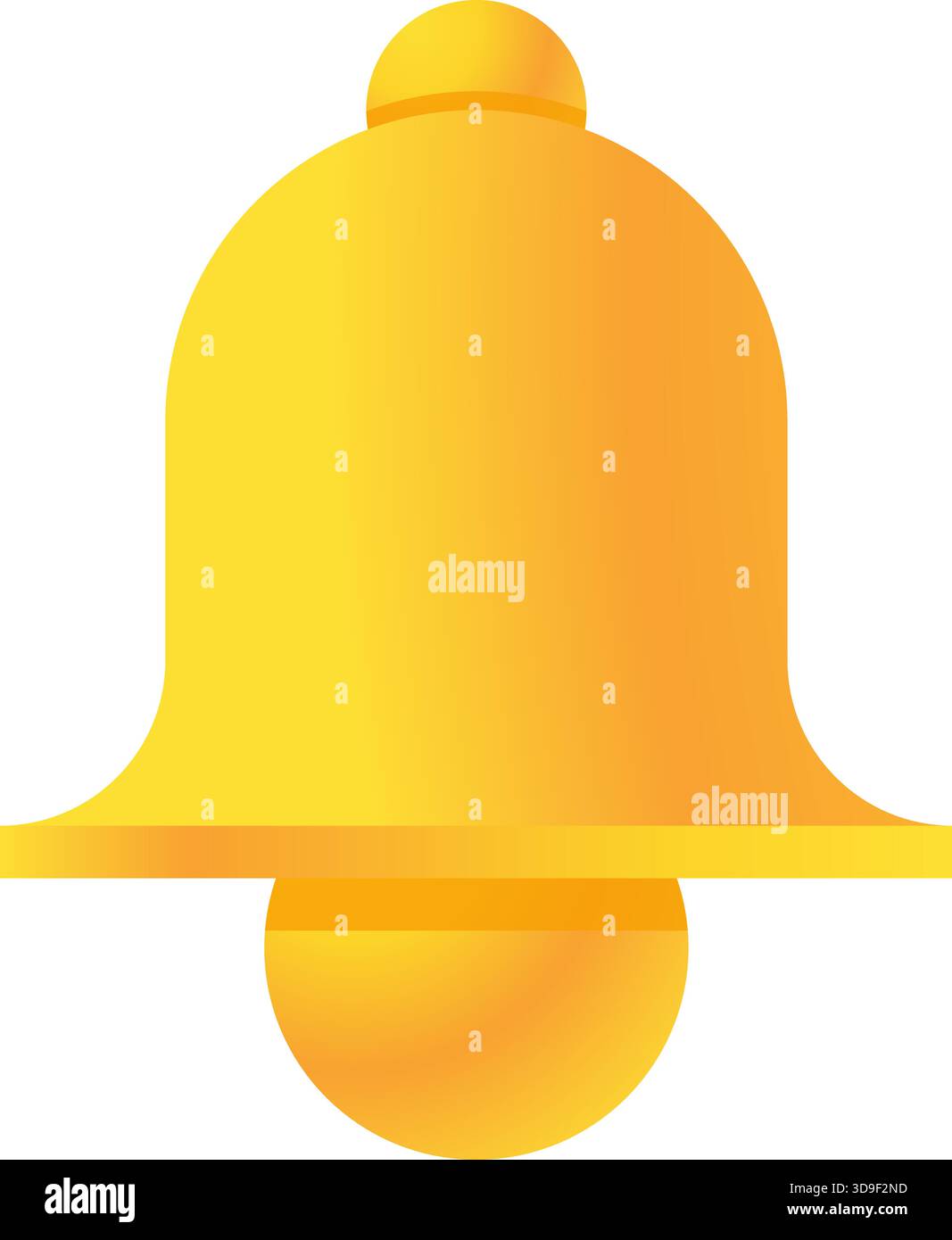 Notification Bell Icon, Vector Illustration, White Background Stock Vector