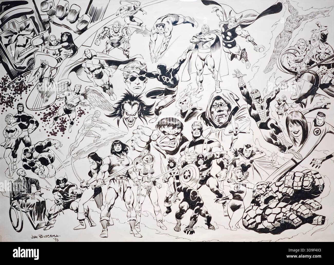 Marvel characters illustration hi-res stock photography and images