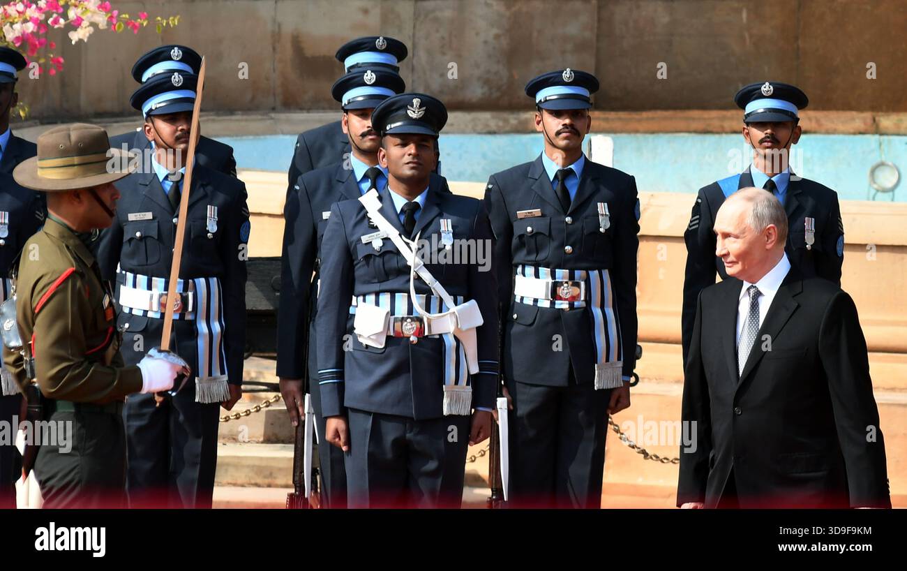 Putin Gaurd December 5, 2025, New Delhi, Delhi, INDIA: Vladimir Putin President of ...