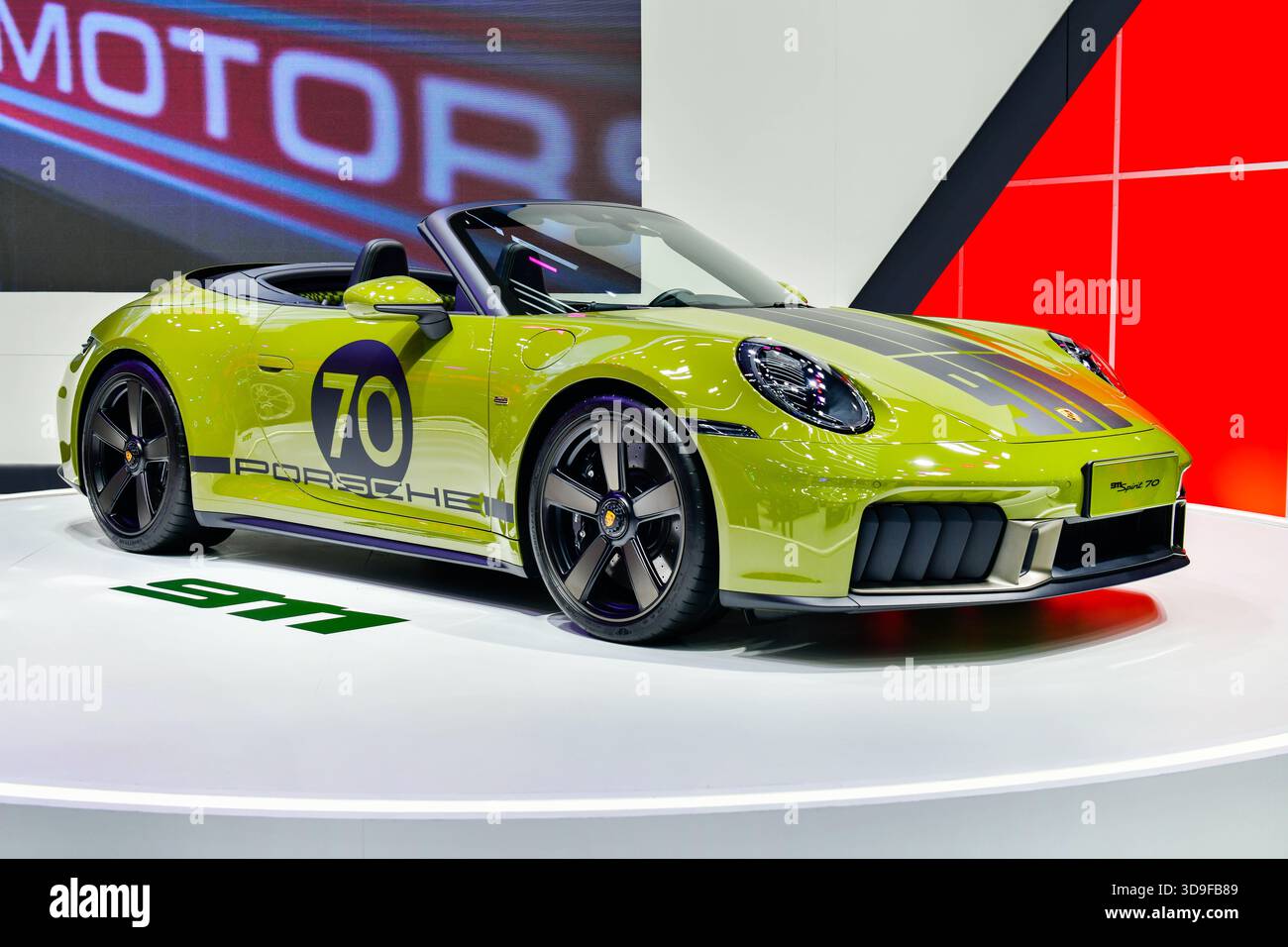 BANGKOK - DEC 1, 2025 : The Porsche 911 Speedster is a high-performance, limited-edition convertible sports car To celebrate the 70th anniversary Stock Photo