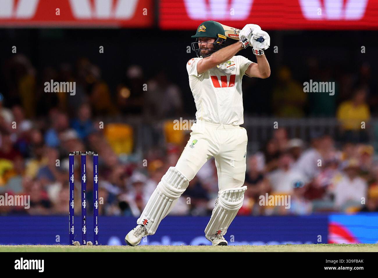 Michael Neser of Australia bats during the NRMA Insurance Ashes Second ...